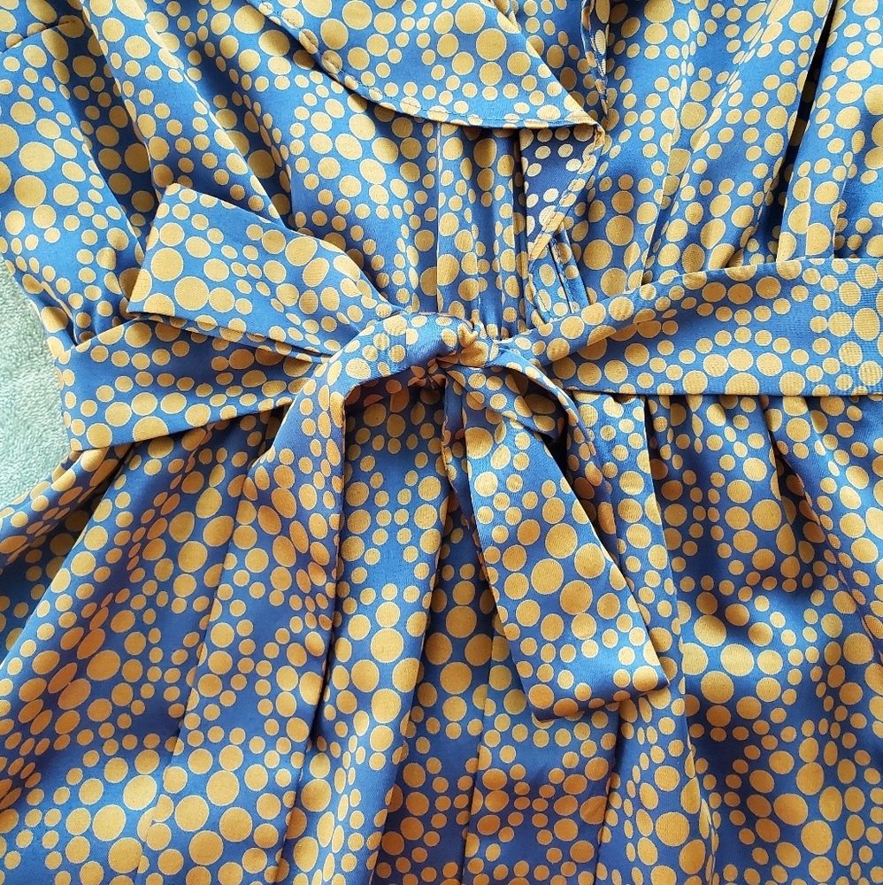 Euc Fossil Unique Color And Print Dress - image 7